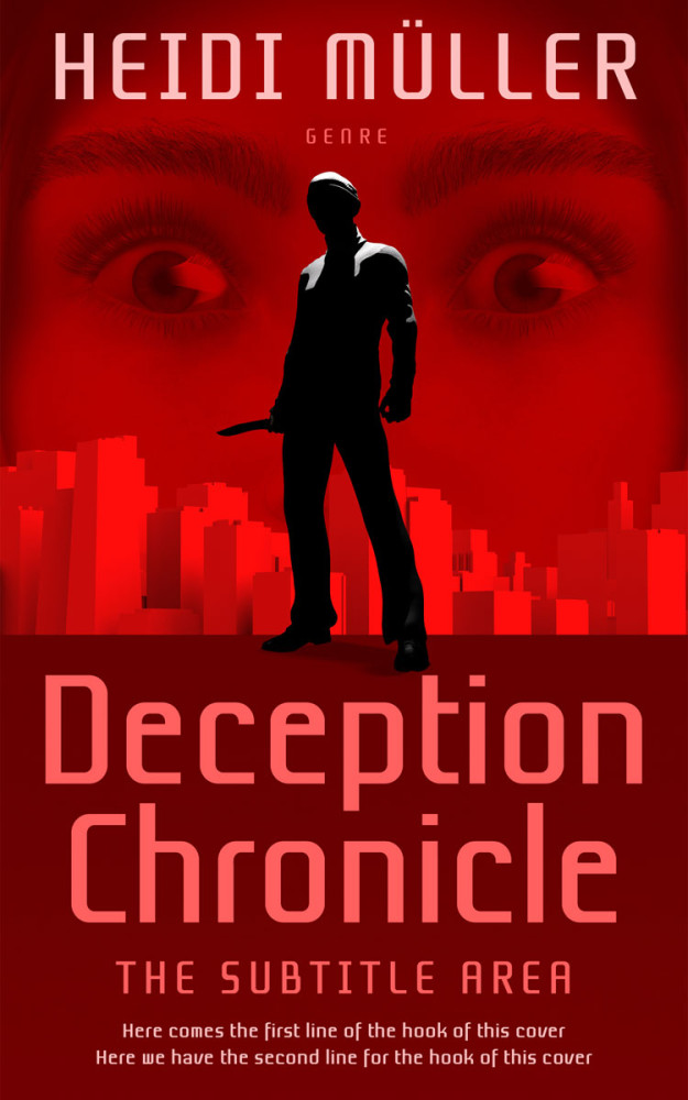 Front view of Dark Burgundy #28446 - Premade Mystery & Thriller & Suspense Book Cover