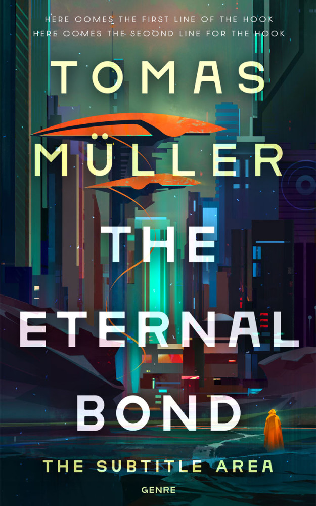 Front view of Mirage #28497 - Premade Science Fiction Book Cover