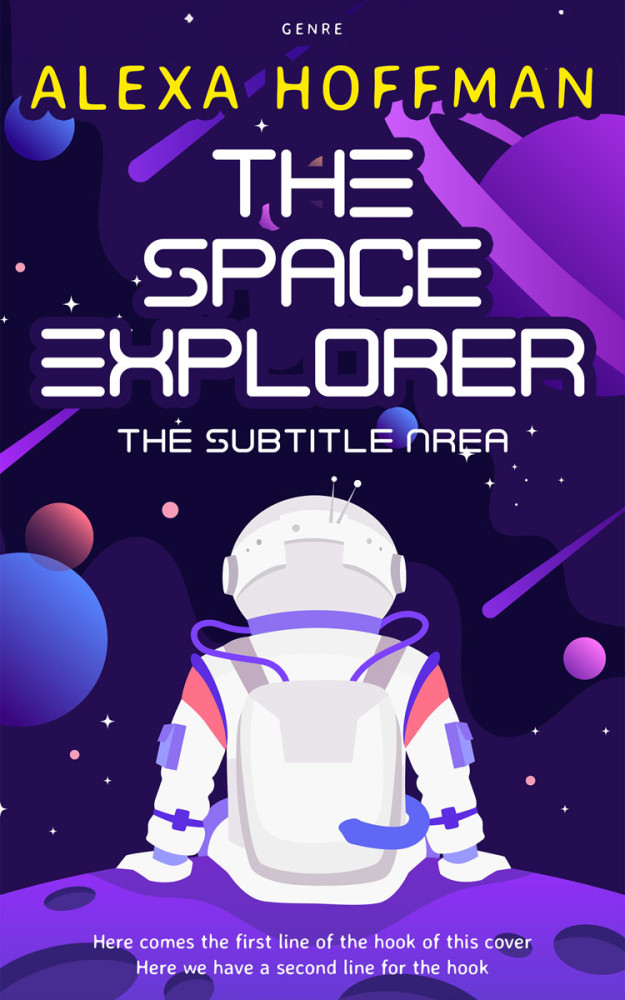 Front view of Violet #28553 - Premade Science Fiction Book Cover