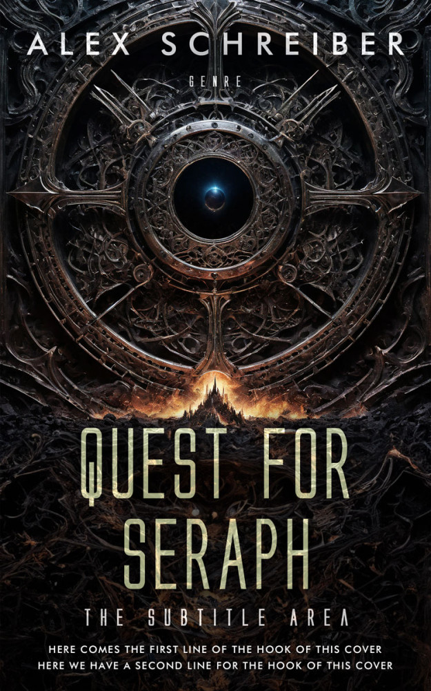 Front view of Cod Gray #28711 - Premade Fantasy Book Cover