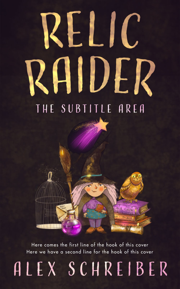 Front view of Thunder #28785 - Premade Fantasy Book Cover