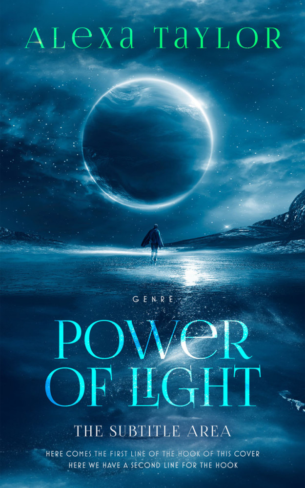 Front view of Deep Sea Green #29045 - Premade Science Fiction Book Cover