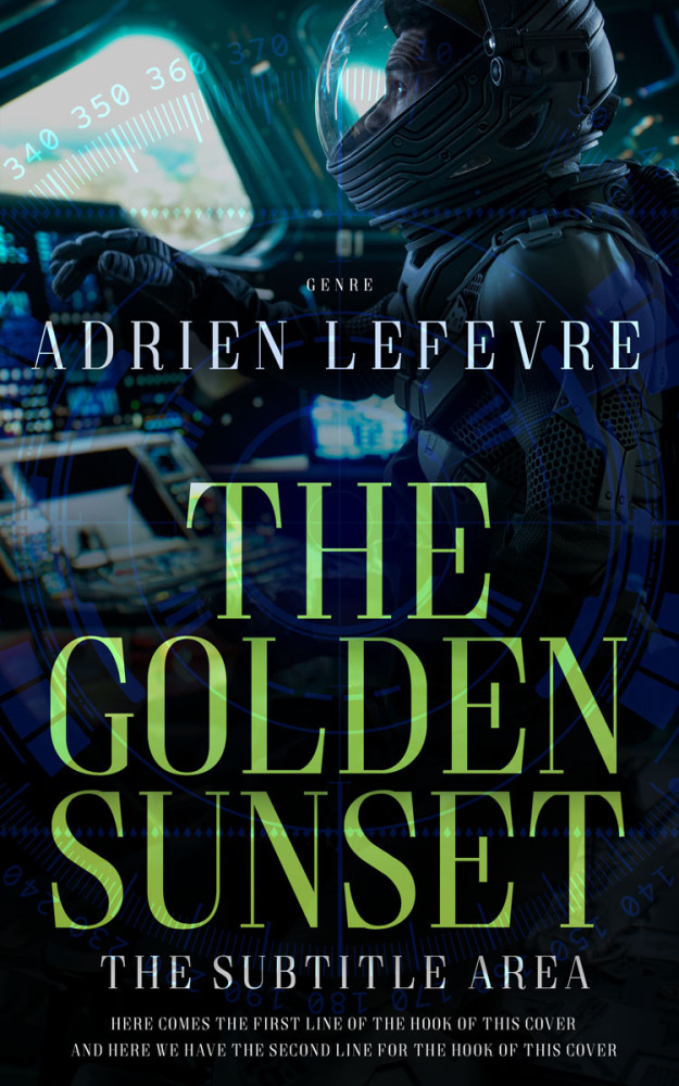 Front view of Swamp Green #29394 - Premade Science Fiction Book Cover