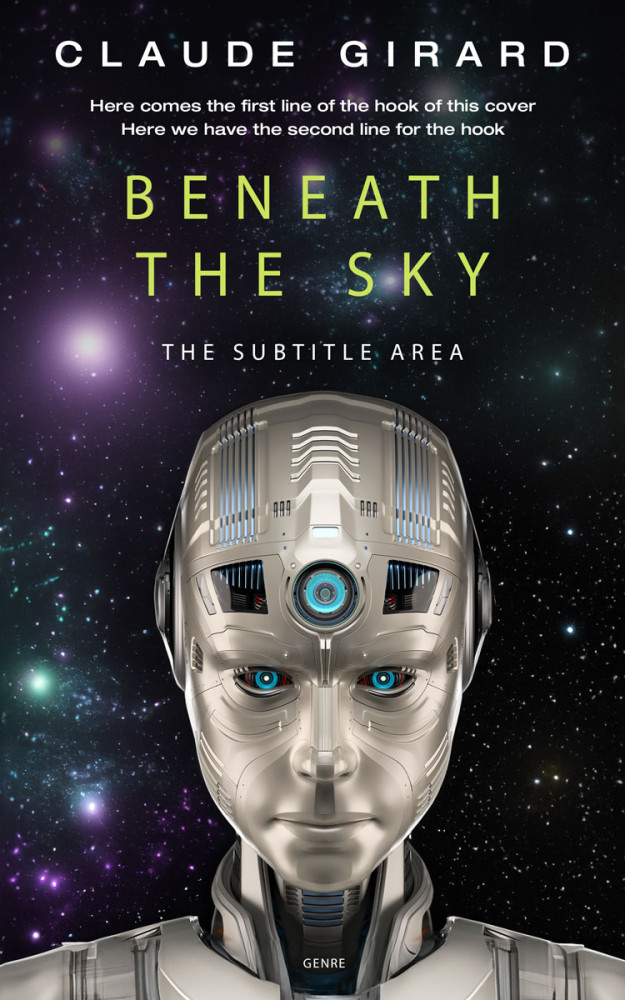 Front view of Nomad #29968 - Premade Science Fiction Book Cover