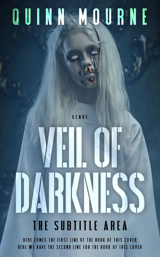 Front view of Blue Bayoux #30007 - Premade Horror Book Cover