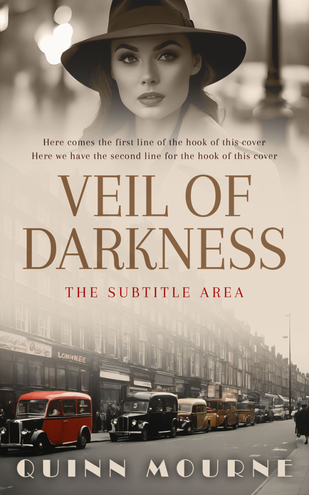 Front view of Soft Amber #30044 - Premade Mystery & Thriller & Suspense Book Cover