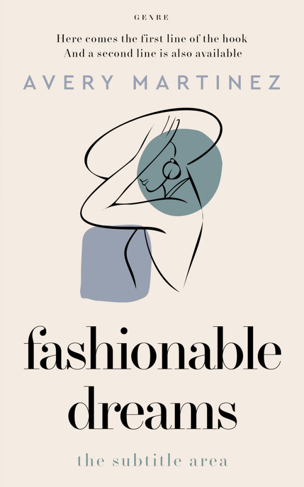 Front view of Dawn Pink #30237 - Premade Abstract Book Cover