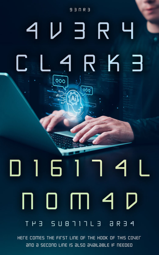 Front view of Black Pearl #30368 - Premade Science Fiction Book Cover