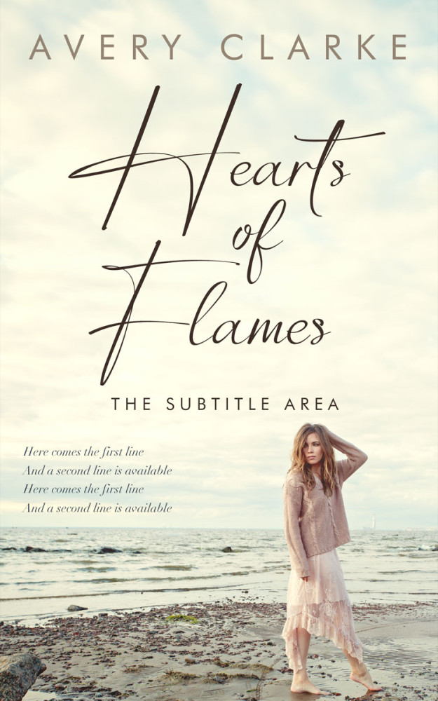 Front view of Ecru White #30375 - Premade Romance Book Cover