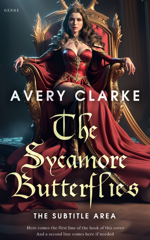 Front view of Thunder #30450 - Premade Fantasy Book Cover