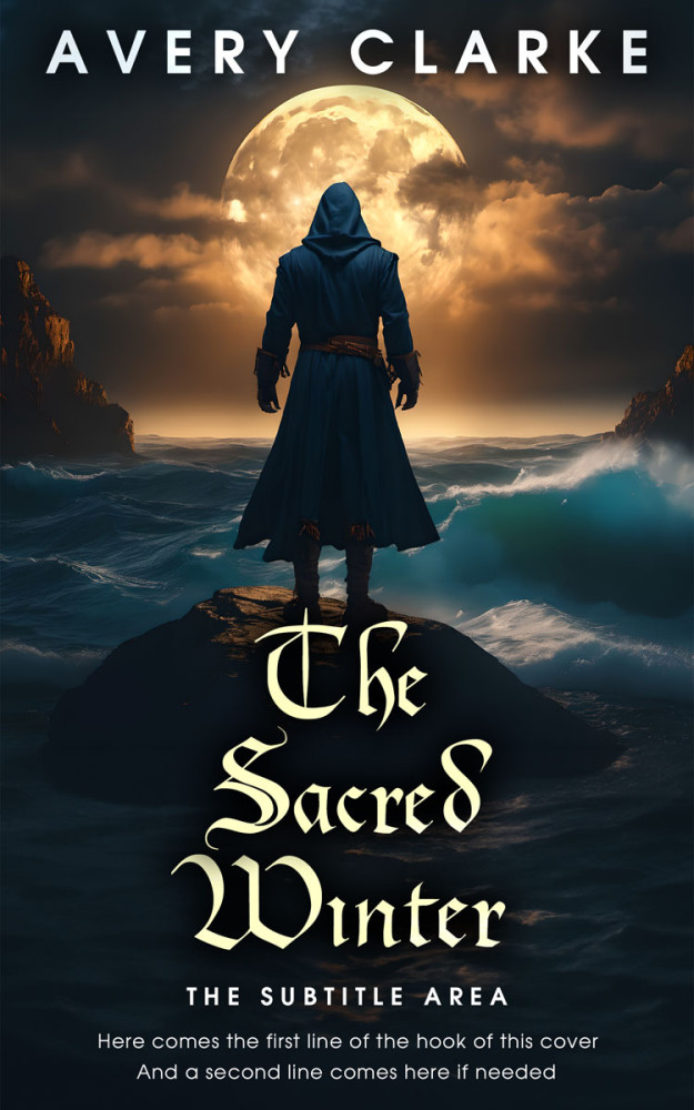 Front view of Shark #30461 - Premade Fantasy Book Cover