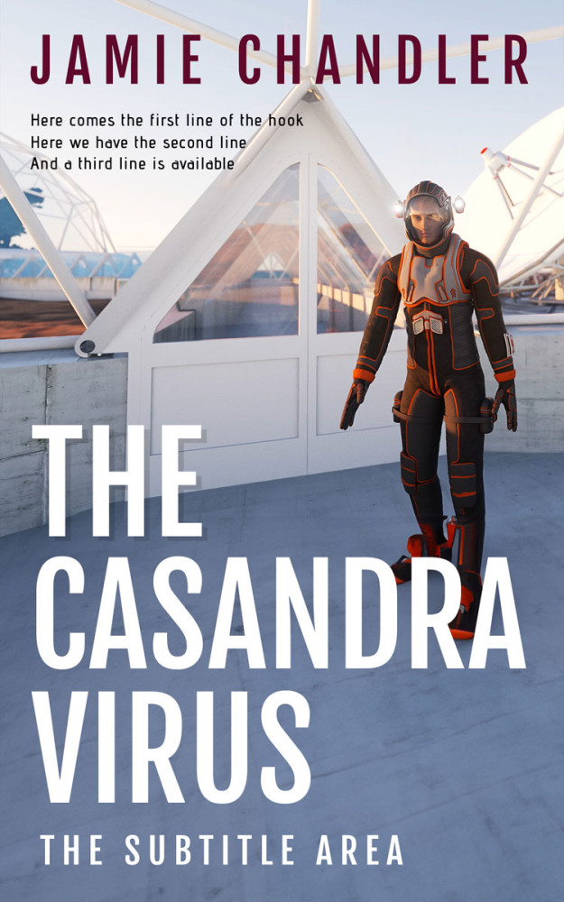 Front view of Slate Gray #30792 - Premade Science Fiction Book Cover