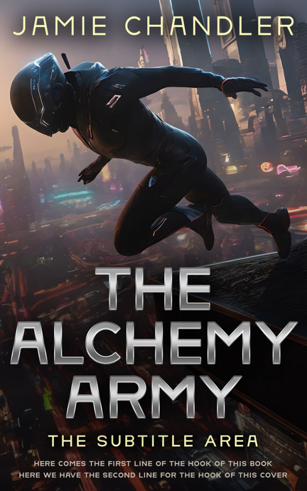 Front view of Thunder #30961 - Premade Science Fiction Book Cover