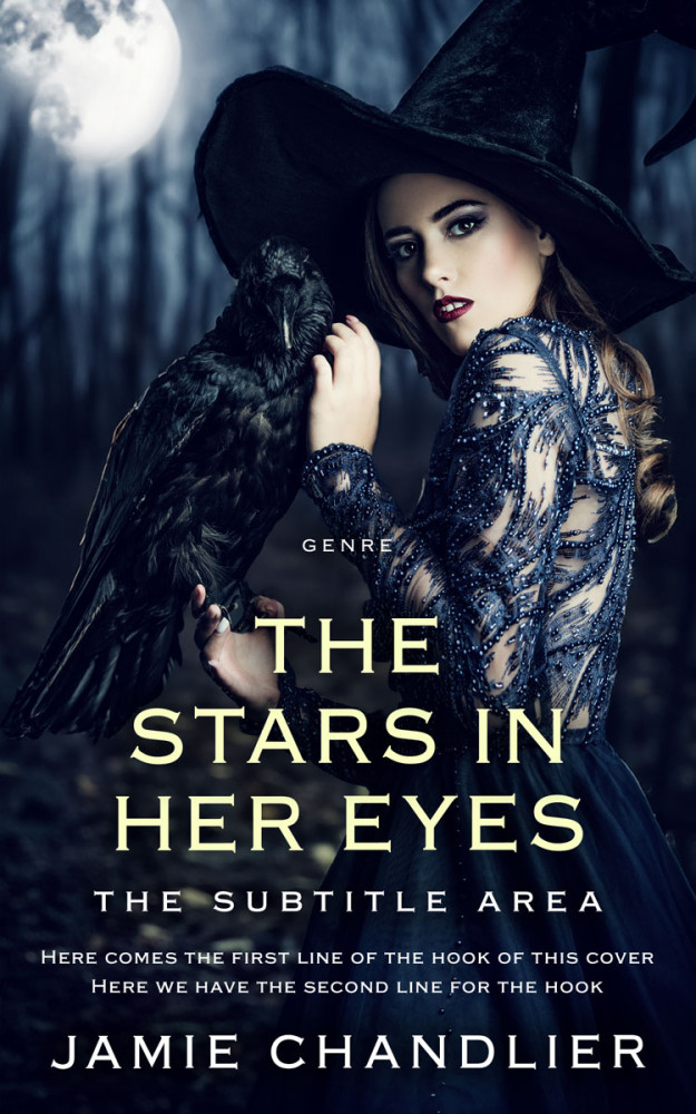 Front view of Ebony #31233 - Premade Fantasy Book Cover