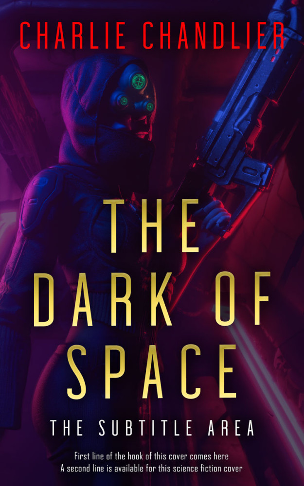 Front view of Violet #31631 - Premade Science Fiction Book Cover