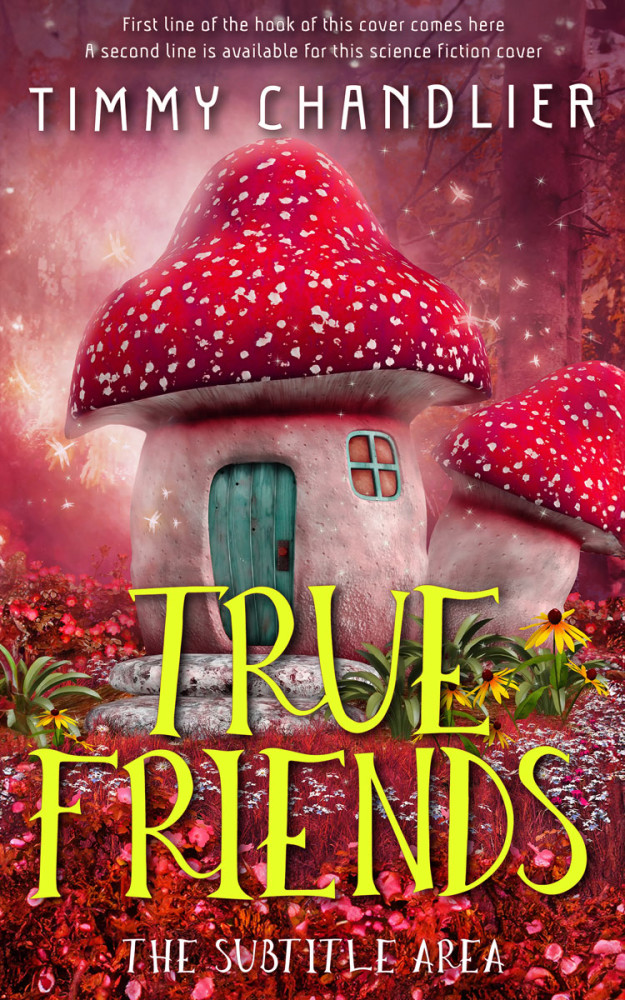 Front view of Solid Pink #31675 - Premade Fantasy Book Cover