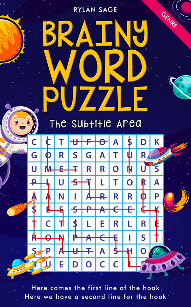 Front view of Violet #32198 - Premade Education Book Cover