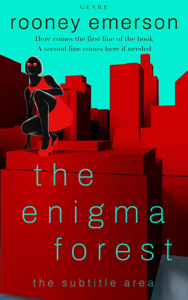 Front view of Bright Turquoise #32413 - Premade Mystery & Thriller & Suspense Book Cover