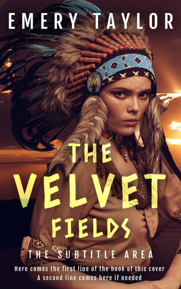 Front view of Jon #32454 - Premade Western Book Cover