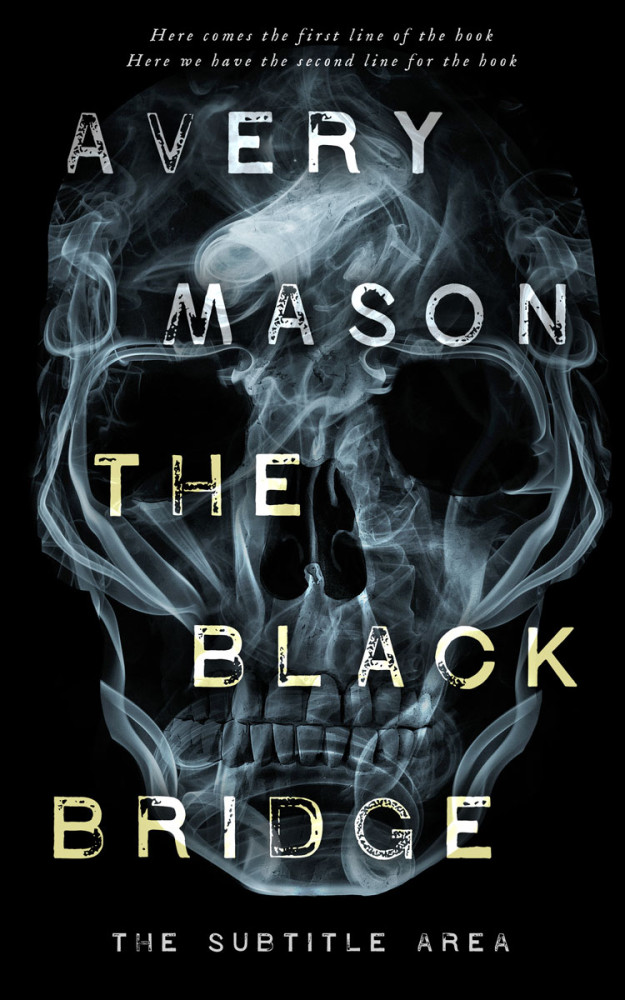 Front view of Black #32748 - Premade Horror Book Cover