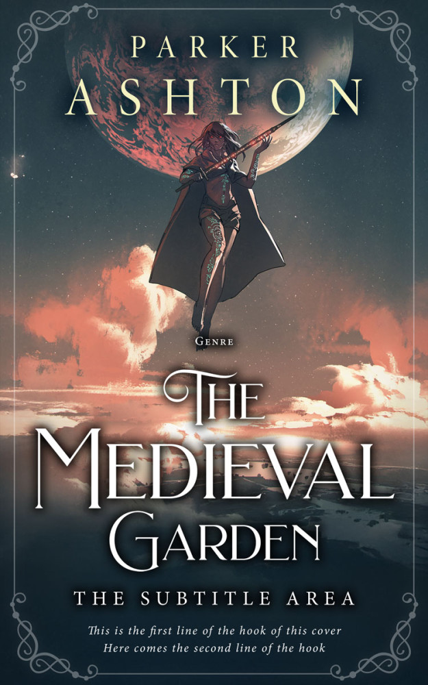 Front view of Outer Space #32801 - Premade Fantasy Book Cover