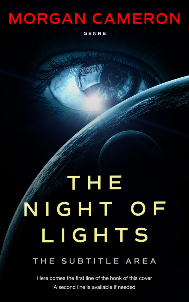 Front view of Ebony #32994 - Premade Science Fiction Book Cover