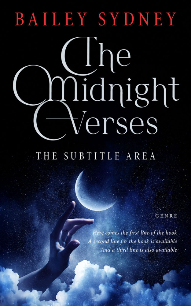 Front view of Ebony #33340 - Premade Fantasy Book Cover