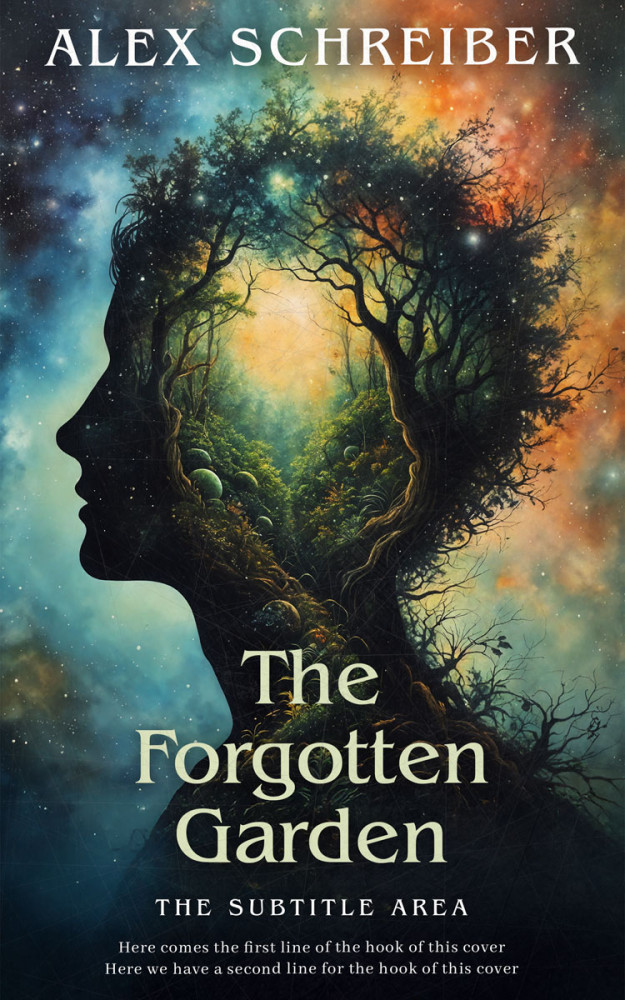 Front view of Outer Space #335941 - Premade Poetry Book Cover