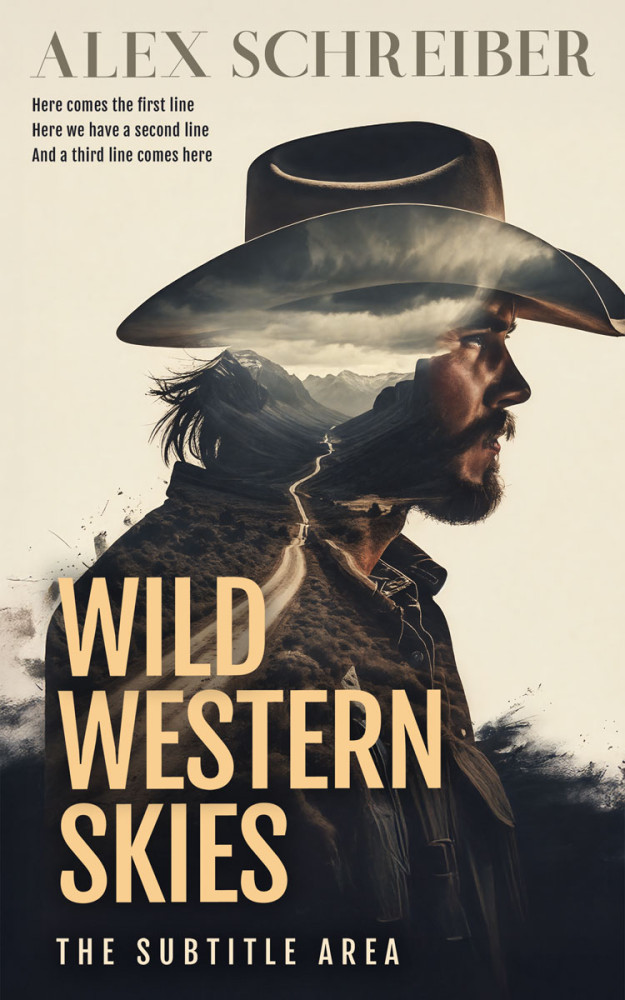 Front view of Shark #33677 - Premade Western Book Cover