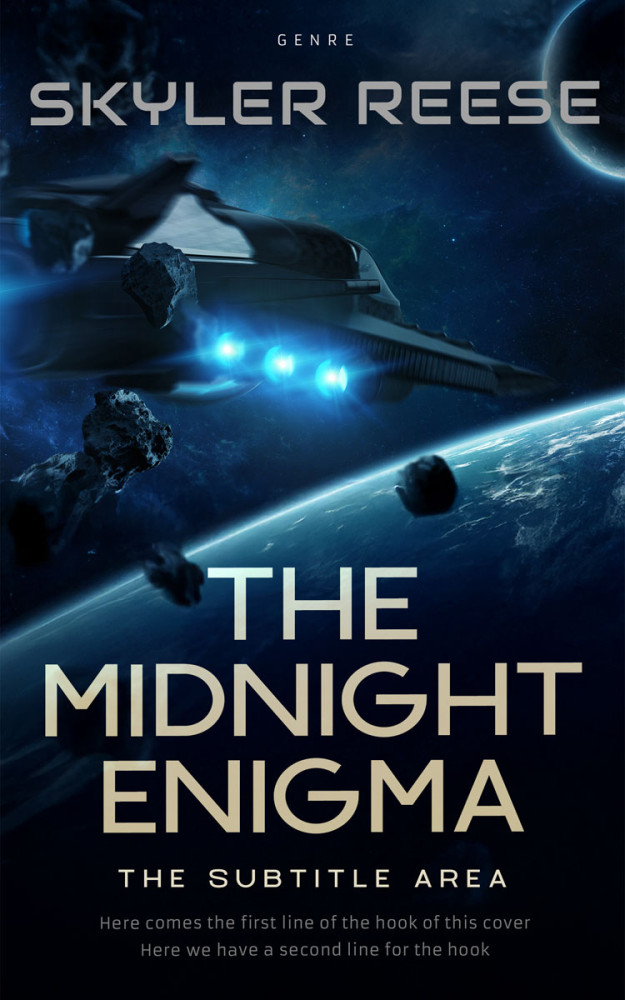 Front view of Black Pearl #33848 - Premade Science Fiction Book Cover