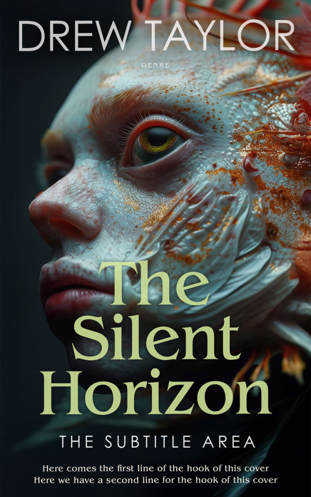 Front view of Shark #34039 - Premade Fantasy Book Cover