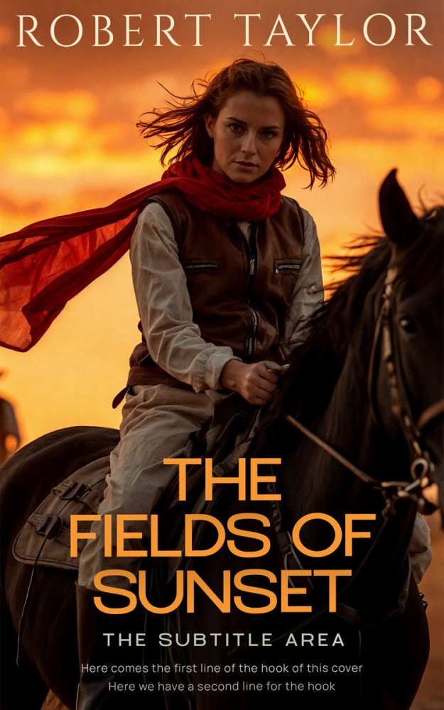 Front view of Jaffa #34102 - Premade Western Book Cover
