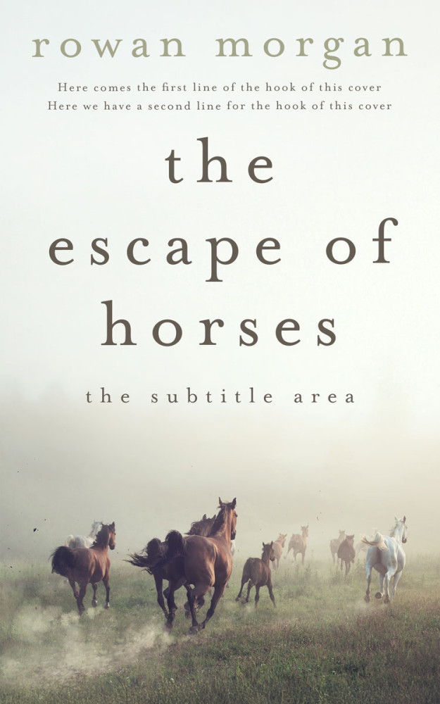 Front view of Green White #34401 - Premade Western Book Cover