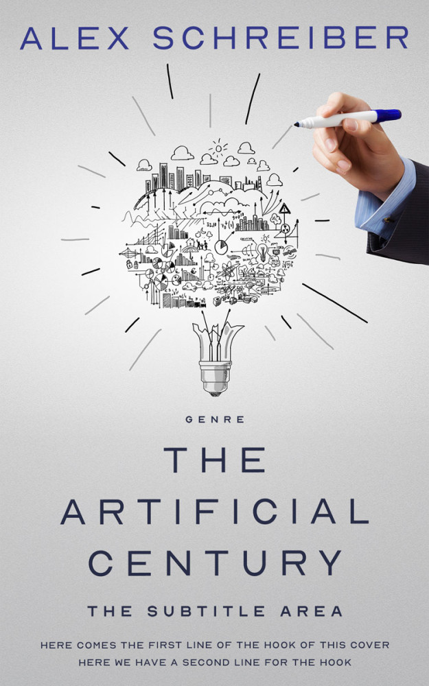 Front view of Quill Gray #34629 - Premade Business Book Cover