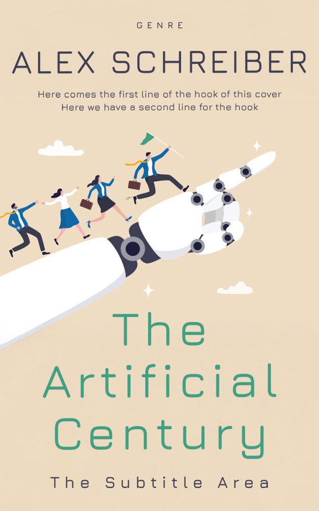 Front view of Double Spanish White #34641 - Premade Science Fiction Book Cover