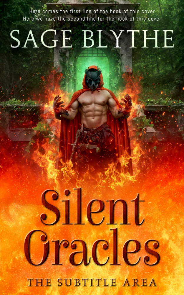 Front view of Black Olive #34892 - Premade Fantasy Book Cover