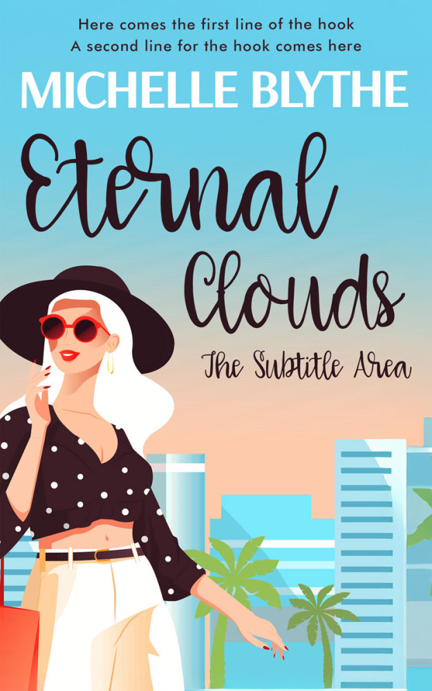 Front view of Aquamarine Blue #35053 - Premade Travel Book Cover | BookCoverZone