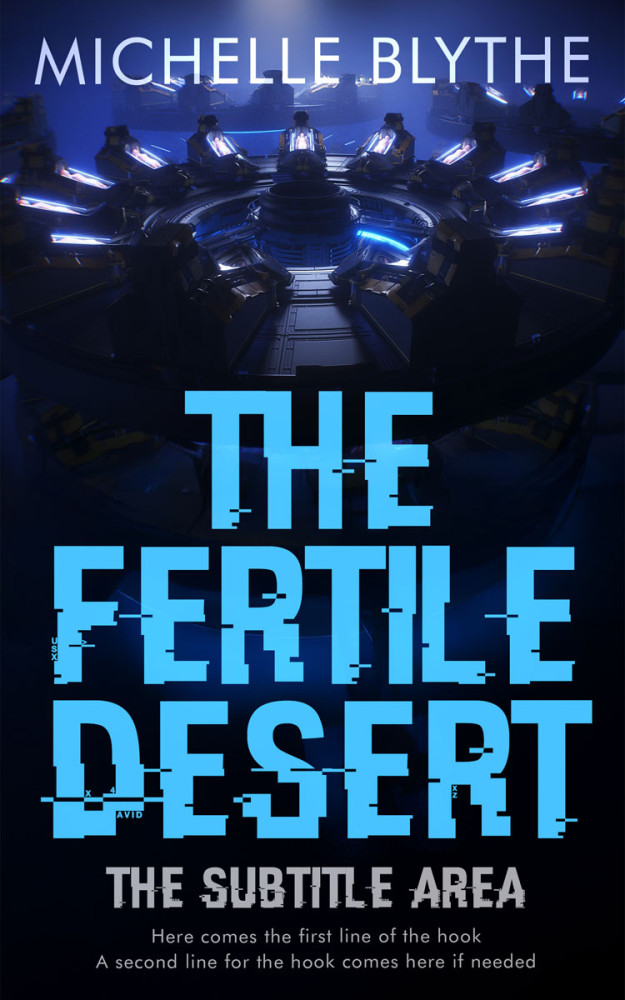 Front view of Ebony #35205 - Premade Science Fiction Book Cover