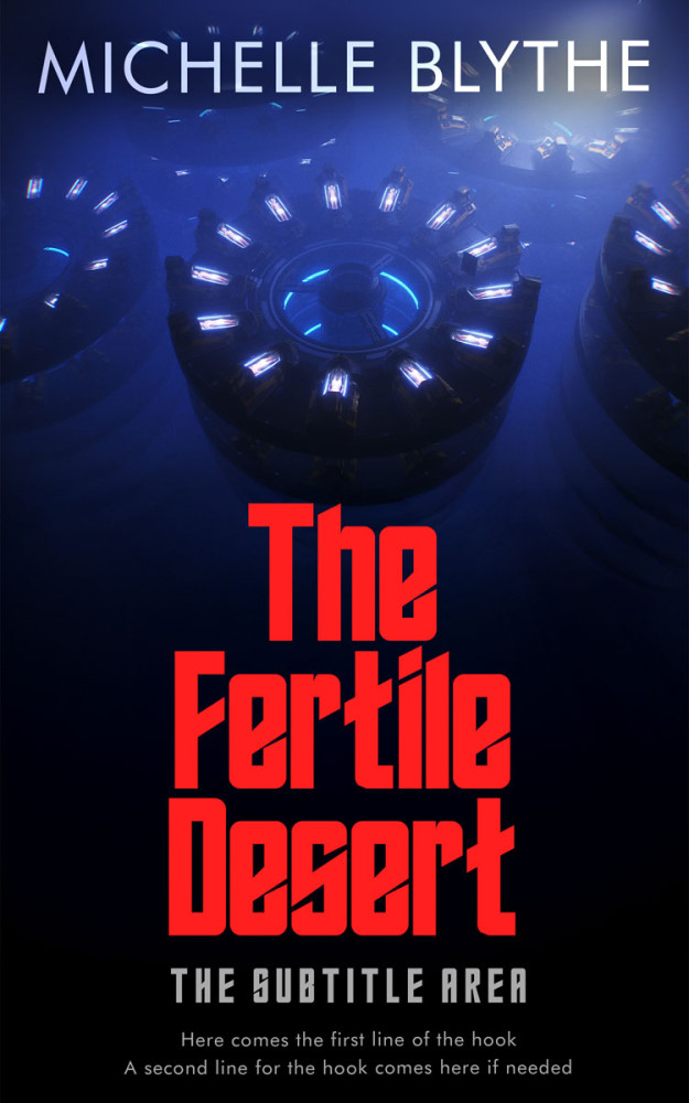 Front view of Cinnabar #35207 - Premade Science Fiction Book Cover