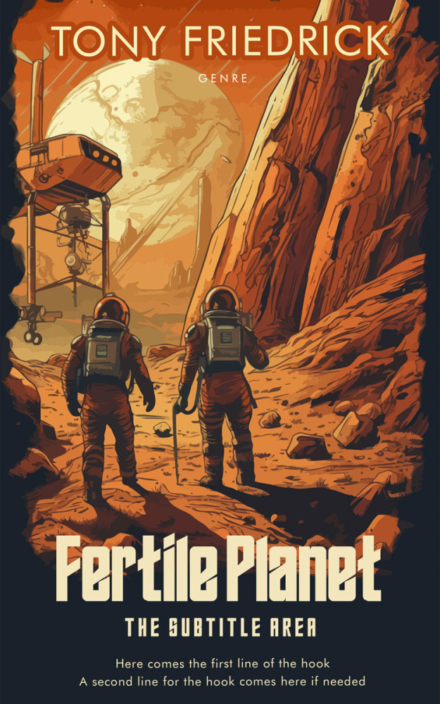 Front view of Copper #35216 - Premade Science Fiction Book Cover