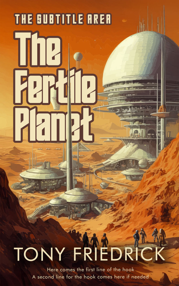 Front view of Brown Rust #35225 - Premade Science Fiction Book Cover