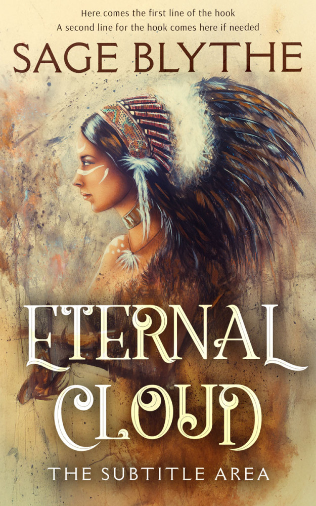 Front view of Indian Khaki #35242 - Premade Western Book Cover