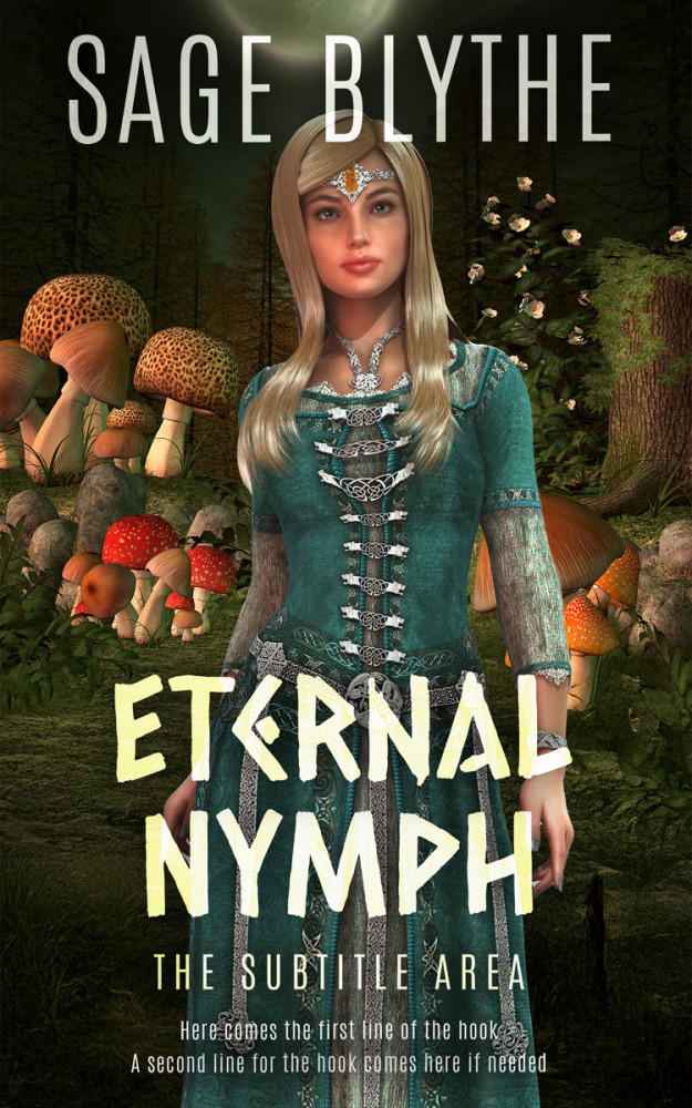 Front view of Rangoon Green #35292 - Premade Fantasy Book Cover