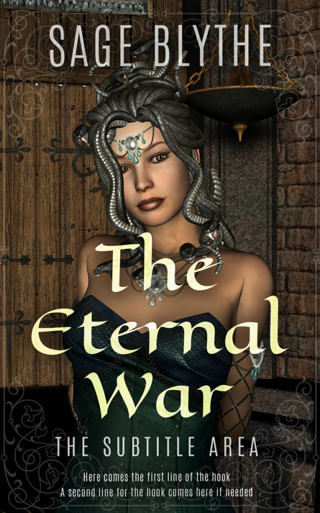 Front view of Zeus #35297 - Premade Fantasy Book Cover