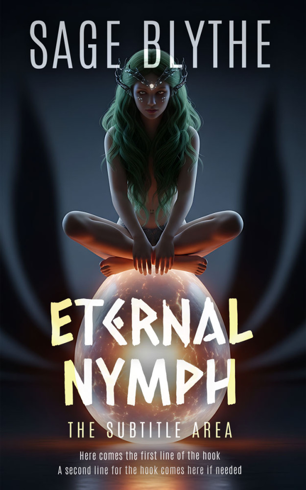 Front view of Shark #35311 - Premade Fantasy Book Cover