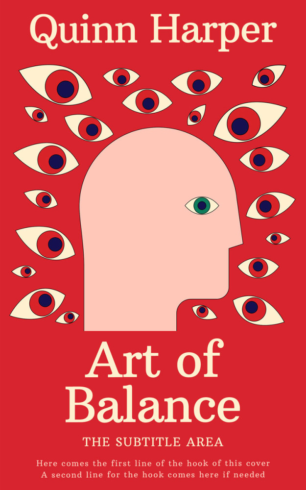 Front view of Alizarin Crimson #35364 - Premade Abstract Book Cover