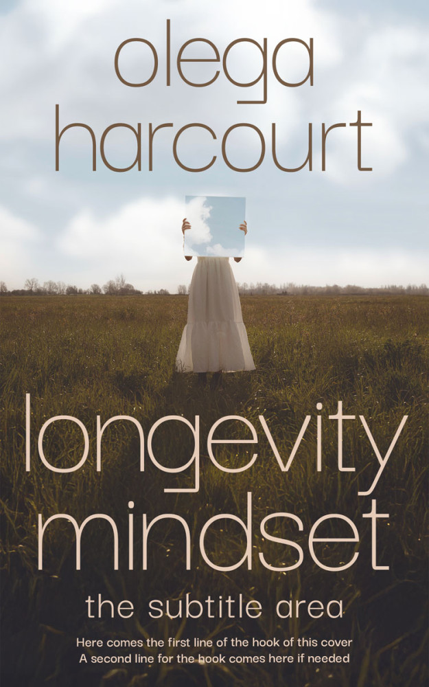 Front view of Taupe #35638 - Premade Surreal Book Cover