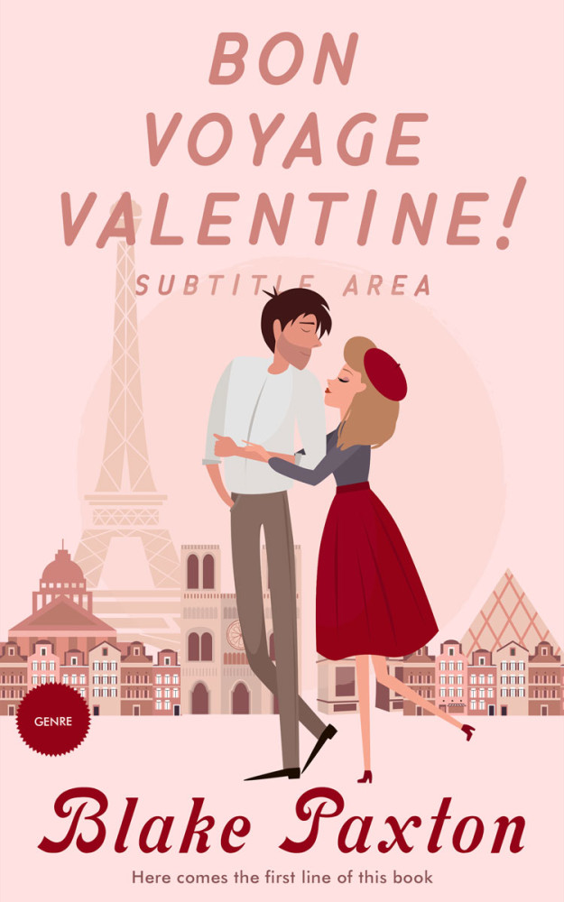 Front view of Linen #50094 - Premade Romance Book Cover