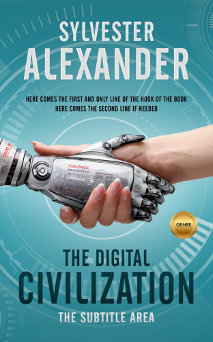 3D mockup of Hippie Blue #1571 - Premade Science Fiction Book Cover