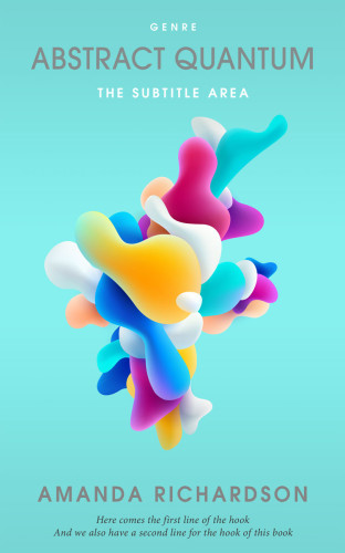 3D mockup of Aquamarine Blue #1816 - Premade Abstract Book Cover